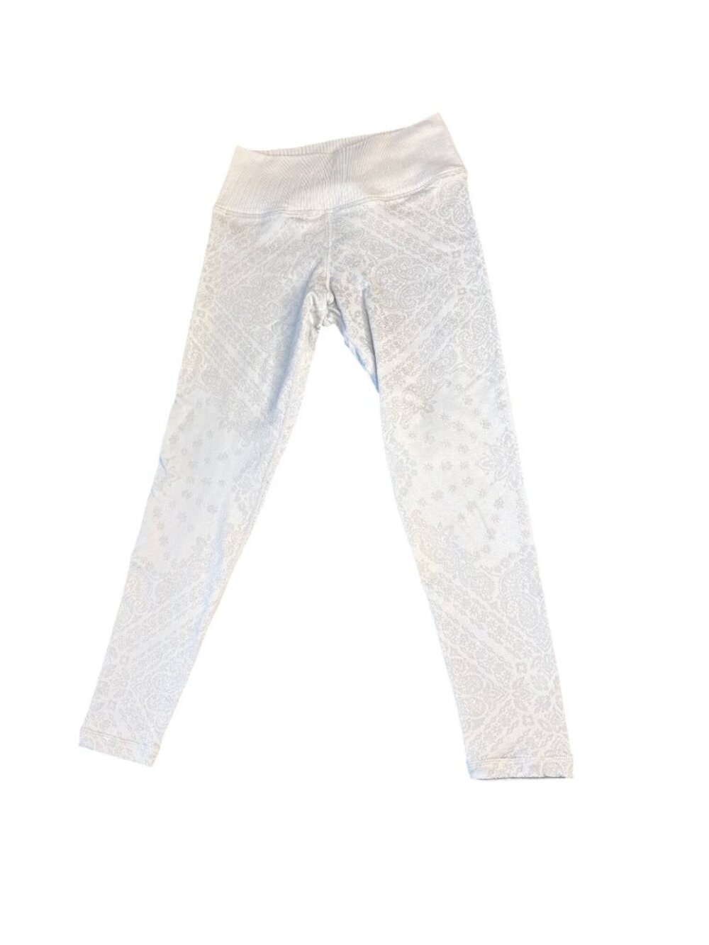 Avocado LA Size S/M Blue White Cream High Waist Seamless Leggings Made in USA